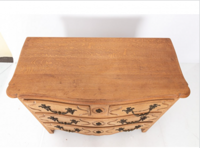 French Rococo Style Bleached Oak Commode