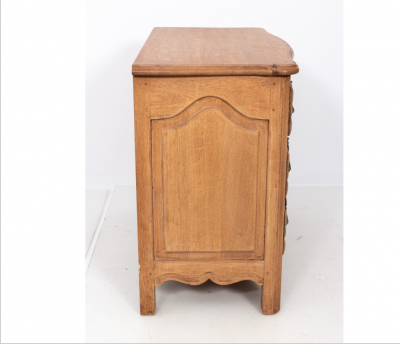 French Rococo Style Bleached Oak Commode