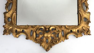 French Rococo Style Carved Giltwood Mirror
