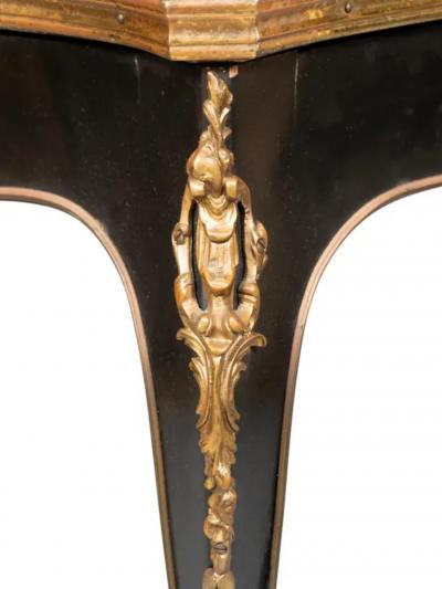 French Rococo Style Ebonized Coffee Table