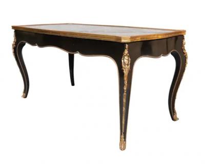 French Rococo Style Ebonized Coffee Table