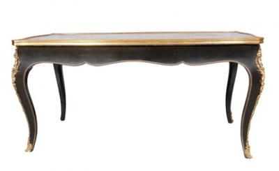 French Rococo Style Ebonized Coffee Table