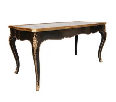 French Rococo Style Ebonized Coffee Table