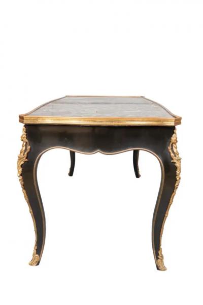 French Rococo Style Ebonized Coffee Table