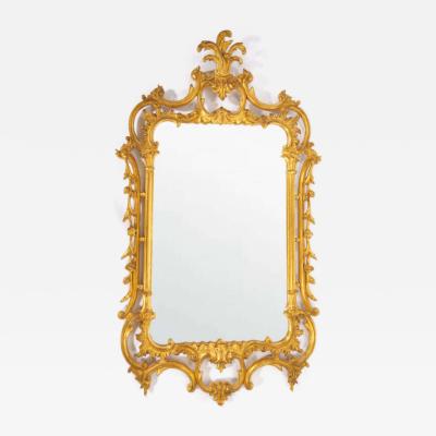 French Rococo Style Gilt Wood Frame Hanging Wall Mirror