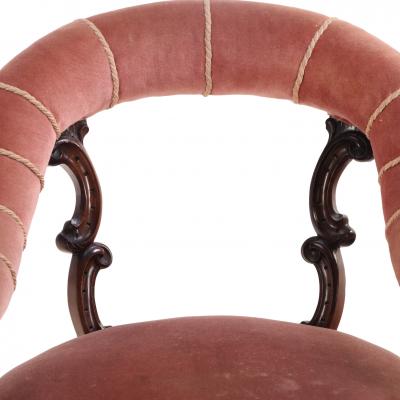 French Rosewood Continuous Arm Chair C 1860 