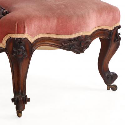 French Rosewood Continuous Arm Chair C 1860 