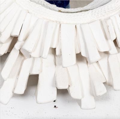 French Round Plaster Starburst Shaped Mirror 21st Century