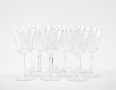 French Saint Louis Crystal Water Wine Glass Service 12 People