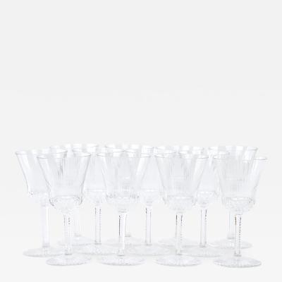 French Saint Louis Crystal Water Wine Glass Service 12 People