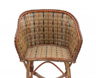 French Sales Sample Miniature Wicker Salon Set