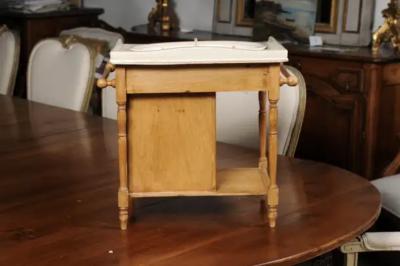 French Sarreguemines Late 19th Century Miniature Sink with Pastoral Scenes