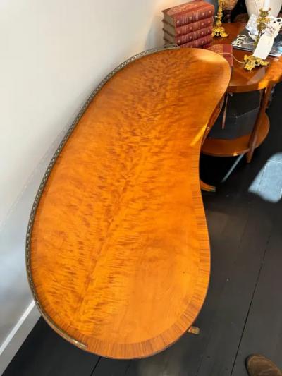 French Satinwood Writing Table Desk