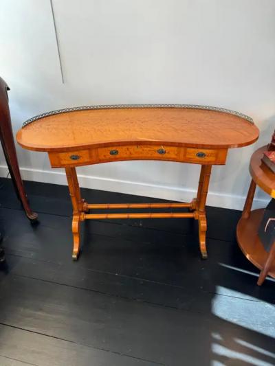 French Satinwood Writing Table Desk