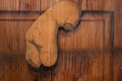 French Scrubbed Pine Decoupage Trompe Loeil Doors