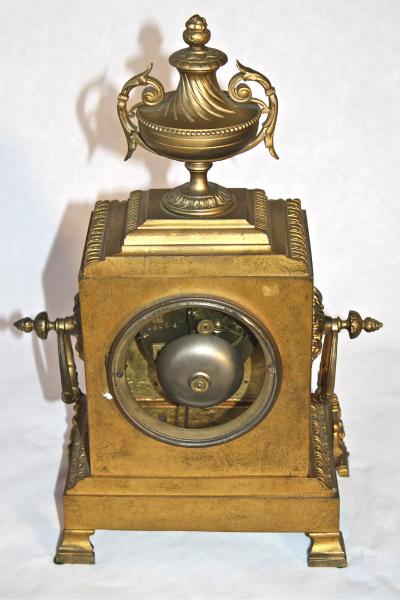 French Second Empire Bronze Dore Mantle Clock