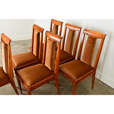 French Set of 6 Mid Century Dining Chairs