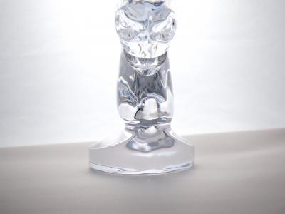 French Sevres Crystal Art Deco Style Tall Horse Head Sculpture