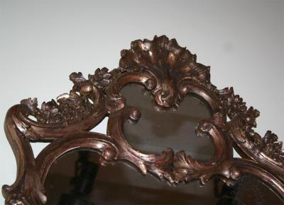 French Silver Gilt Wall Mirror