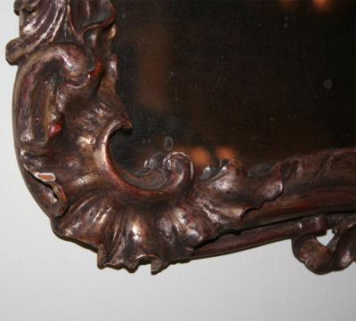 French Silver Gilt Wall Mirror