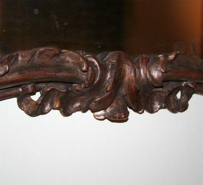 French Silver Gilt Wall Mirror