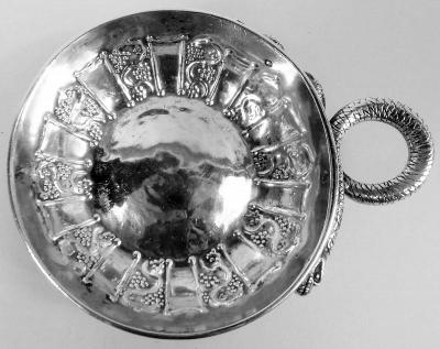 French Silver Wine Taster Formerly Property of Ancien Regime Priest
