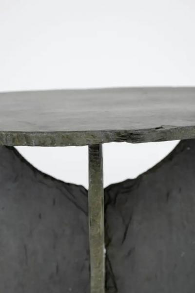 French Slate Round Table