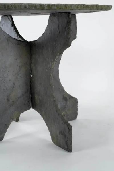 French Slate Round Table