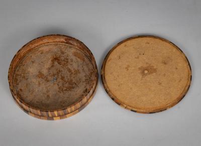 French Specimen Wood Round Box