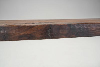 French Stained Wood Aranjou Edition Bench France 1950s