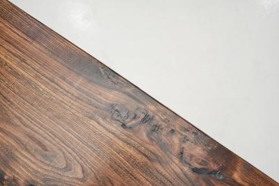 French Stained Wood Aranjou Edition Bench France 1950s