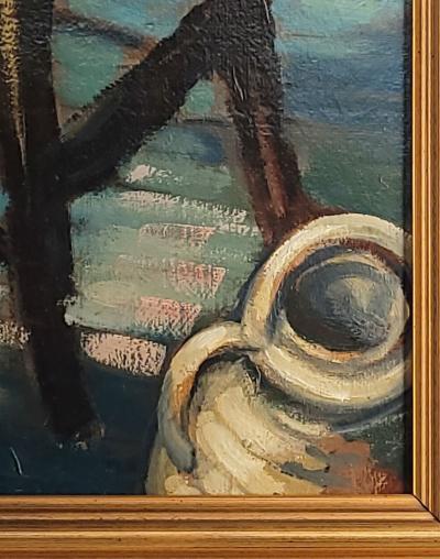 French Still Life Painting Studio Scene circa 1930s