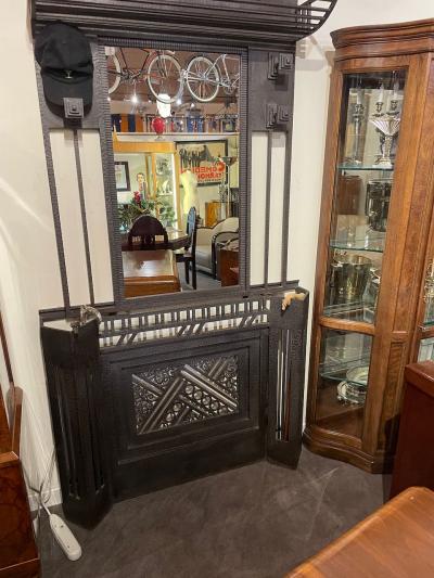 French Style Art Deco Iron Fer Forge Hall Tree