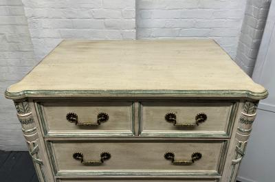 French Style Louis XIV Painted Chest