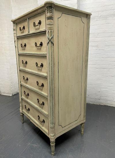 French Style Louis XIV Painted Chest