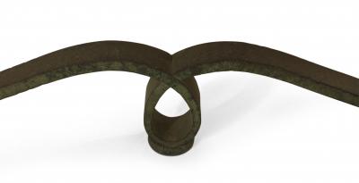 French Subes Iron and Marble Top Center Table