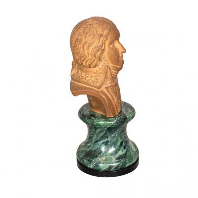 French Terracotta Bust Of An Officer