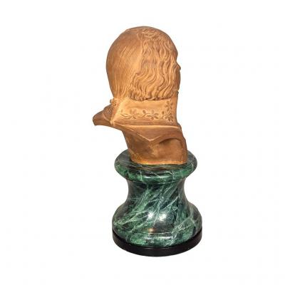 French Terracotta Bust Of An Officer