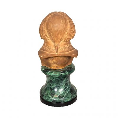 French Terracotta Bust Of An Officer