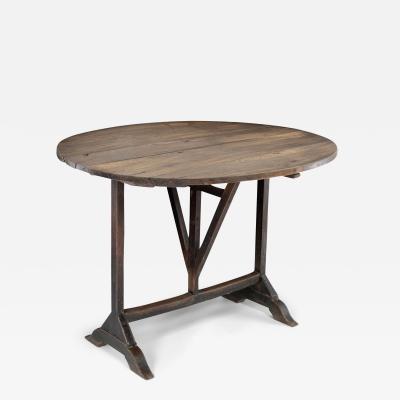 French Tilt Top Table de Vendange or Wine Tasting Table