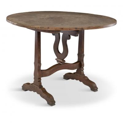 French Tilt Top Table de Vendange or Wine Tasting Table