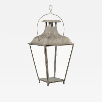 French Tole and Glass Lantern