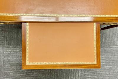 French Tortoise Wood Louis XVI Style Maison Jansen Partners Desk or Bureau Plat