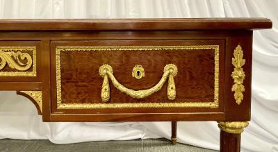 French Tortoise Wood Louis XVI Style Maison Jansen Partners Desk or Bureau Plat