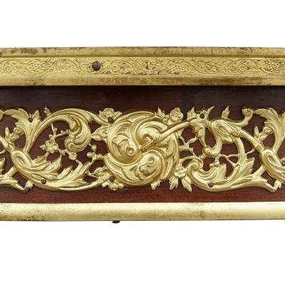 French Transitional style ormolu mounted wood tag re