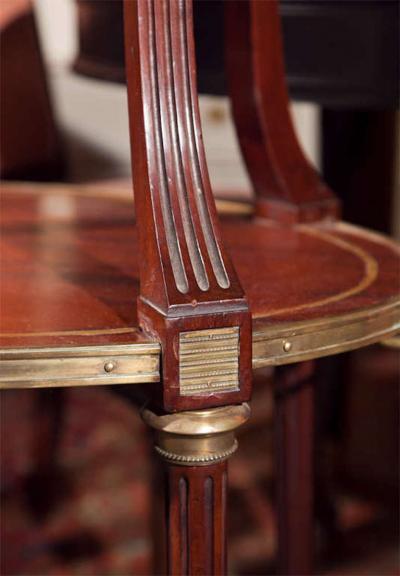 French Two Tier Mahogany Dessert Stand Manner of Louis XVI