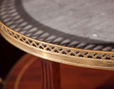 French Two Tier Mahogany Dessert Stand Manner of Louis XVI