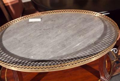 French Two Tier Mahogany Dessert Stand Manner of Louis XVI