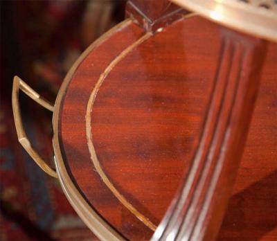 French Two Tier Mahogany Dessert Stand Manner of Louis XVI