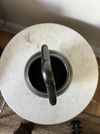 French Vallauris Mid Century Ceramic Serving Vase with detailed Handle